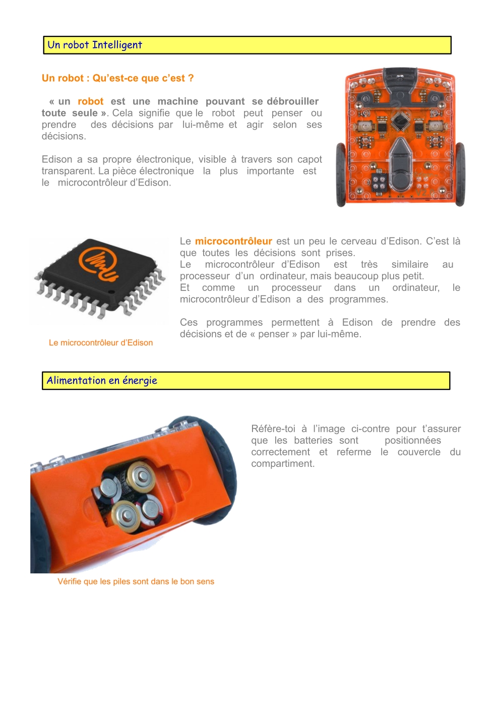 Robot Edison : découverte programmation graphique