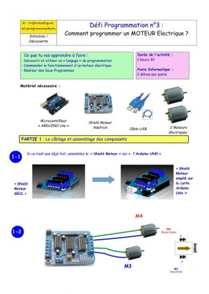 fiche tuto adafruit shield motor